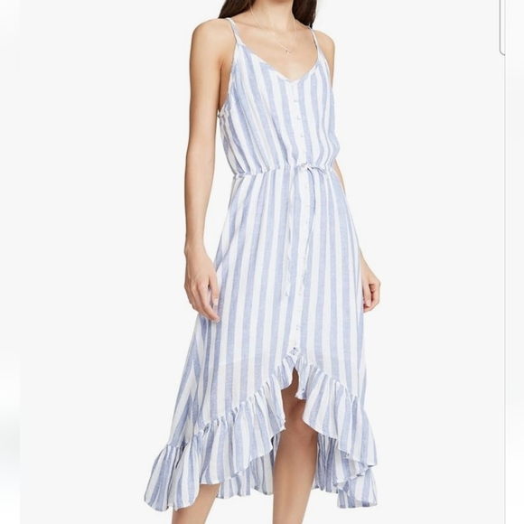 Rails Frida Ciel Stripe Print Tiered Midi Dress Size XL - Picture 1 of 10